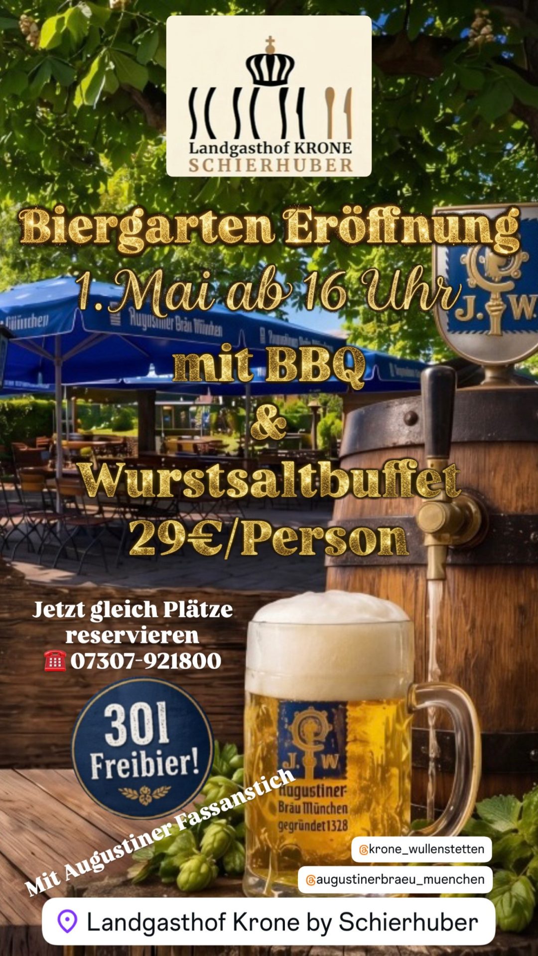 1. Mai Biergarten­eröffnung — Landgasthof Krone